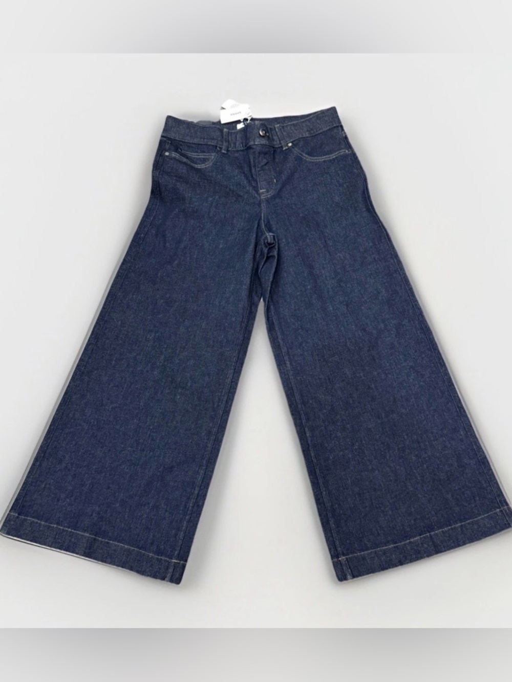 SPANX Dark Blue Wide Leg Denim Jeans for Women